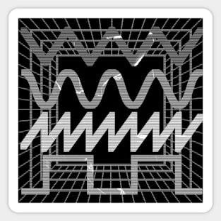 SYNTHESIZER WAVEFORMS #9 FATWAVES MONOCOLOR Sticker